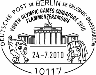 Sonderstempel zur Flammenübergabe in Berlin